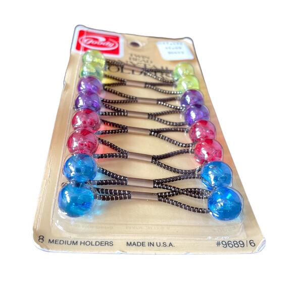 Vintage Goody Twin Bead Ponytail Holders Hair Knocker Balls 1980\'s New Old Stock main image 8